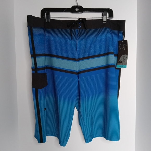 OCEAN PACIFIC MEN'S BOARD SHORTS SIZE 38 NWT NAVY - Picture 3 of 14